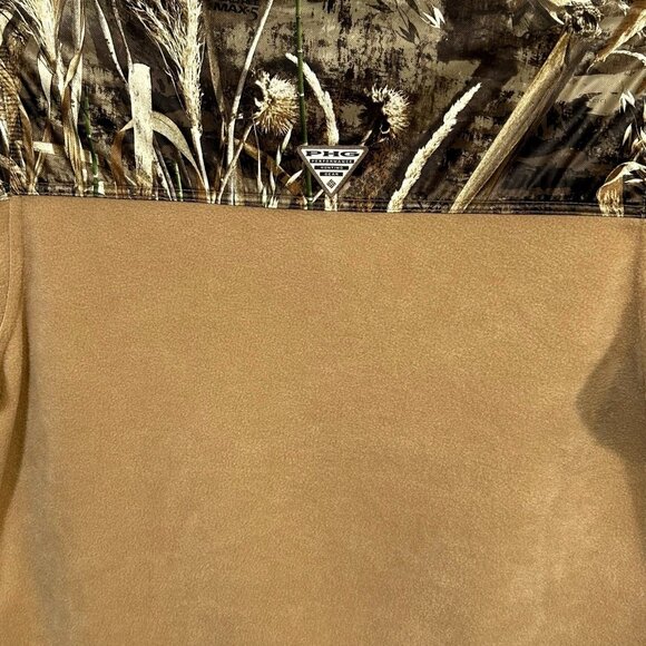 Columbia Men's PHG Fleece Pullover Sweater Size M-XXL Tan-Camo Print Mid-weight - Picture 9 of 9